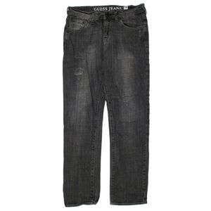 Guess Jeans Brit Rocker Slim Straight leg Jeans size  14 black kids black grey